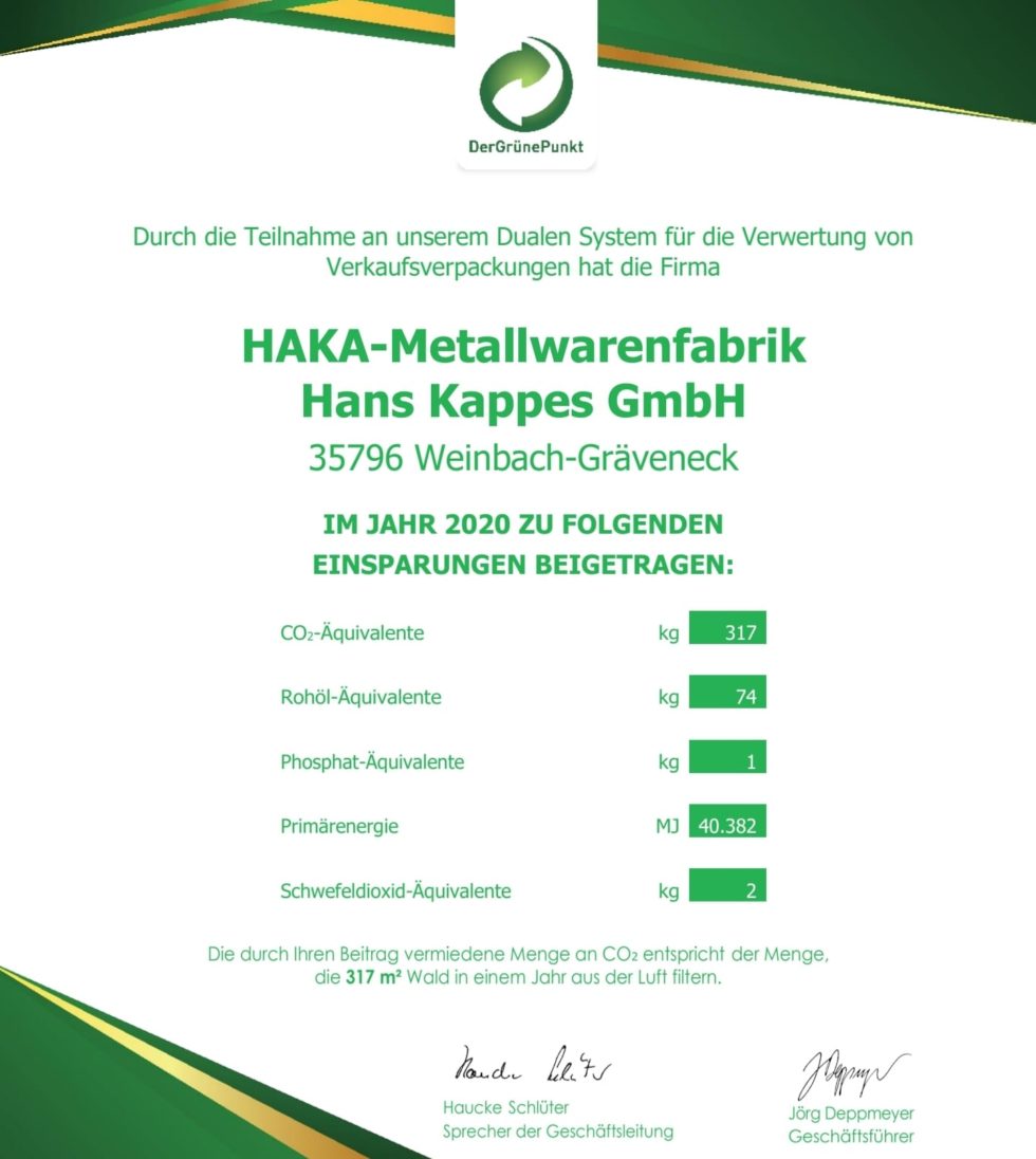 Umweltzertifikat